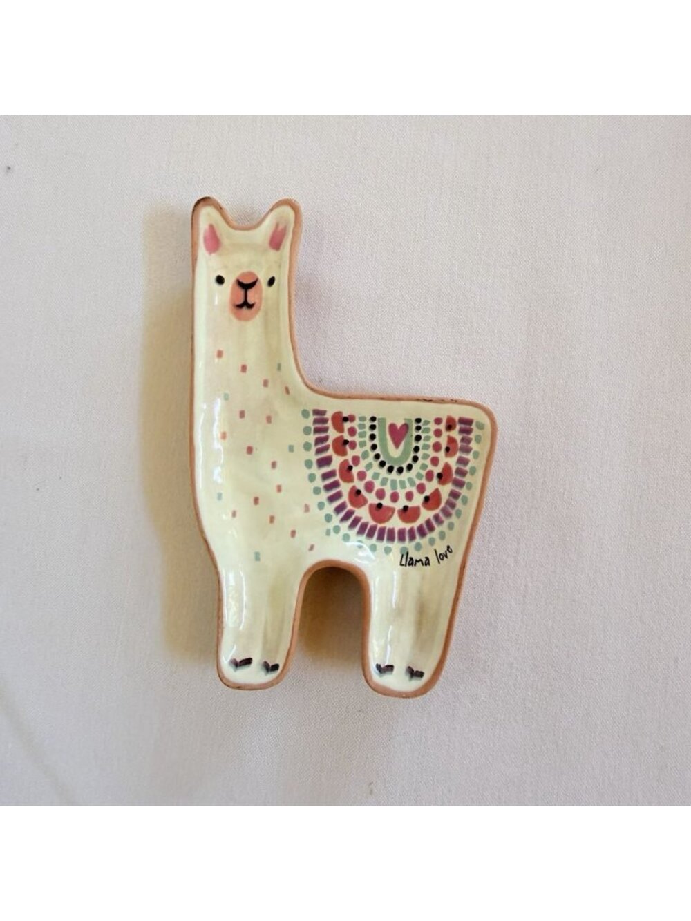 Llama Hearts Pink Trinket Jewelry Dish Heart Llama Love Valentine Gift vanity